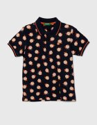 United Colors of Benetton Детска памучна тениска с яка