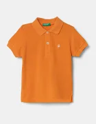 United Colors of Benetton Детска памучна тениска с яка