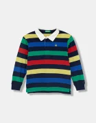 United Colors of Benetton Детска памучна тениска с яка