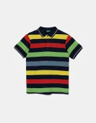 United Colors of Benetton Детска памучна тениска с яка