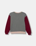 United Colors of Benetton Детски памучен суичър в розово с десен 3J68C10Q0