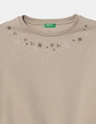 United Colors of Benetton Детски суичър в бежово с принт 3J73C10RA