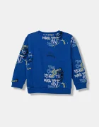 United Colors of Benetton Детски суичър в синьо с десен 3QHCG10KX
