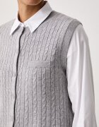 United Colors of Benetton елек дамски с добавен кашмир сив 1S9ZD5033