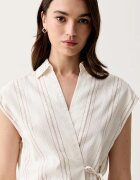 United Colors of Benetton елек дамски с лен бежов 5K9FDQ0EL