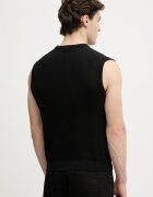 United Colors of Benetton елек мъжки от памук черен 1098U401R