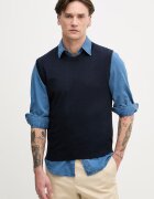 United Colors of Benetton елек мъжки от памук тъмносин 1098U401R