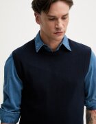 United Colors of Benetton елек мъжки от памук тъмносин 1098U401R