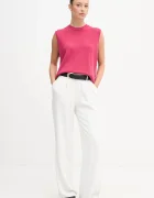 United Colors of Benetton Елек с вълна в бежово от лека материя 126WD10BA