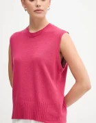 United Colors of Benetton Елек с вълна в бежово от лека материя 126WD10BA