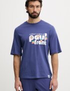United Colors of Benetton горнище на пижама мъжко памучно тъмносиньо 3VR54M02A