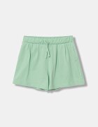 United Colors of Benetton Къс панталон тип анцуг за деца от памук зелен с висока талия 3BL0C903I