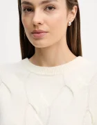 United Colors of Benetton Кашмирен пуловер в бежово 10K1D10FE