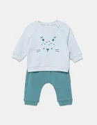 United Colors of Benetton Комплект бебешки анцуг в синьо 3FTZAK01D