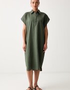United Colors of Benetton лятна рокля от лен зелена 4AGHDV0C6