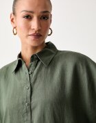 United Colors of Benetton лятна рокля от лен зелена 4AGHDV0C6