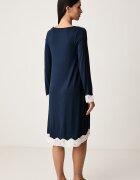 United Colors of Benetton нощница дамска с вискоза синя 3Z123C01J