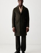United Colors of Benetton палто мъжко с вълна зелено 2OESUN07R