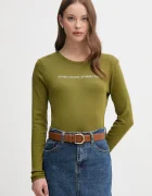 United Colors of Benetton Памучна блуза с дълги ръкави
