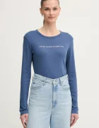 United Colors of Benetton Памучна блуза с дълги ръкави