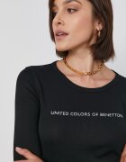 United Colors of Benetton памучна блуза с дълги ръкави