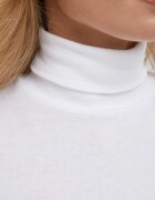 United Colors of Benetton Памучна блуза с дълги ръкави в бяло с поло