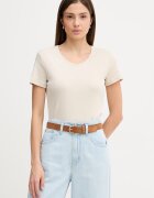 United Colors of Benetton Памучна тениска дамска в бежово 3GA8D4029