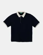 United Colors of Benetton Памучна тениска с яка