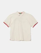 United Colors of Benetton Памучна тениска с яка