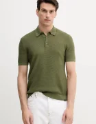 United Colors of Benetton Памучна тениска с яка