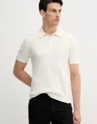 United Colors of Benetton Памучна тениска с яка