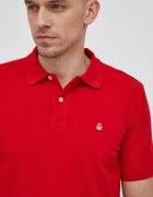 United Colors of Benetton Памучна тениска с яка