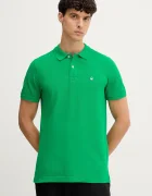 United Colors of Benetton Памучна тениска с яка