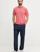 United Colors of Benetton Памучна тениска в розово с десен 1195K109V