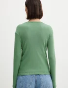 United Colors of Benetton Памучна жилетка в зелено от лека материя 1091D5558