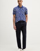 United Colors of Benetton панталон чино мъжки от памук с еластан тъмносин 42D6UF062