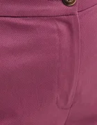 United Colors of Benetton панталон дамски с памук виолетов с висока талия 4SJCDF09W