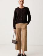 United Colors of Benetton панталон дамски с памук зелен с висока талия 4SJCDF09W