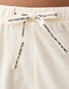 United Colors of Benetton пижама дамска от памук с еластан бежова 3OGU3P04M