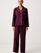 United Colors of Benetton пижама от две части дамска от памук бордо 47QP3P015