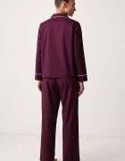 United Colors of Benetton пижама от две части дамска от памук бордо 47QP3P015
