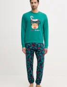 United Colors of Benetton Пижама в зелено с десен 3DKE4P034