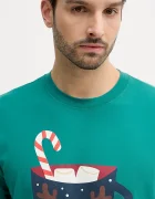 United Colors of Benetton Пижама в зелено с десен 3DKE4P034