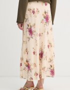 United Colors of Benetton пола от вискоза бежова на цветя 4LKED005S