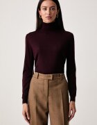 United Colors of Benetton поло дамско от вълна бордо 1IOVE204V