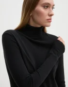 United Colors of Benetton поло дамско от вълна черно 1002D2348