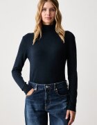 United Colors of Benetton поло дамско от вълна тъмносиньо 1P02D2348