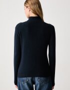United Colors of Benetton поло дамско от вълна тъмносиньо 1P02D2348