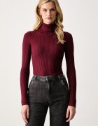 United Colors of Benetton поло дамско с добавена вълна бордо 1X84D204T
