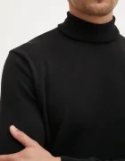 United Colors of Benetton поло мъжко от вълна черно 1002U2180